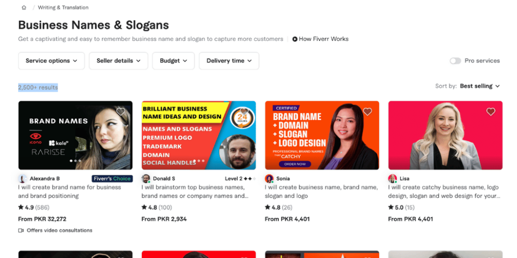 Fiverr Business Name And Slogan Gigs