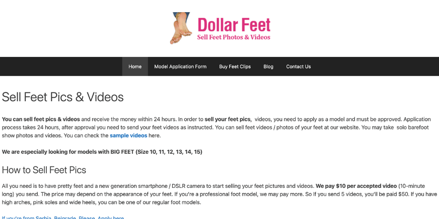 DollarFeet Website